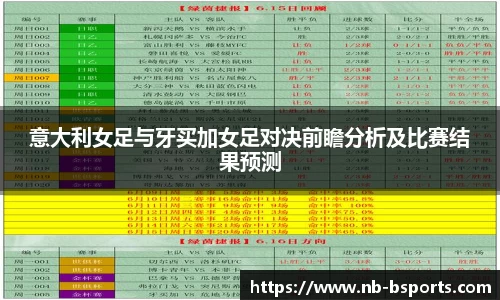 意大利女足与牙买加女足对决前瞻分析及比赛结果预测
